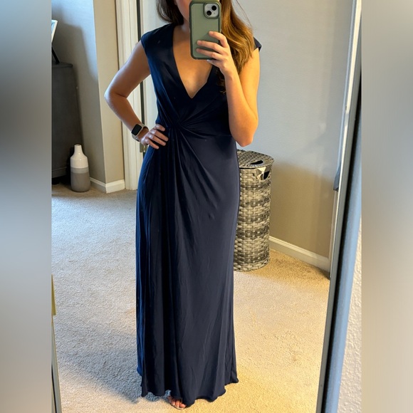 Davids Bridal navy gown - Picture 3 of 9